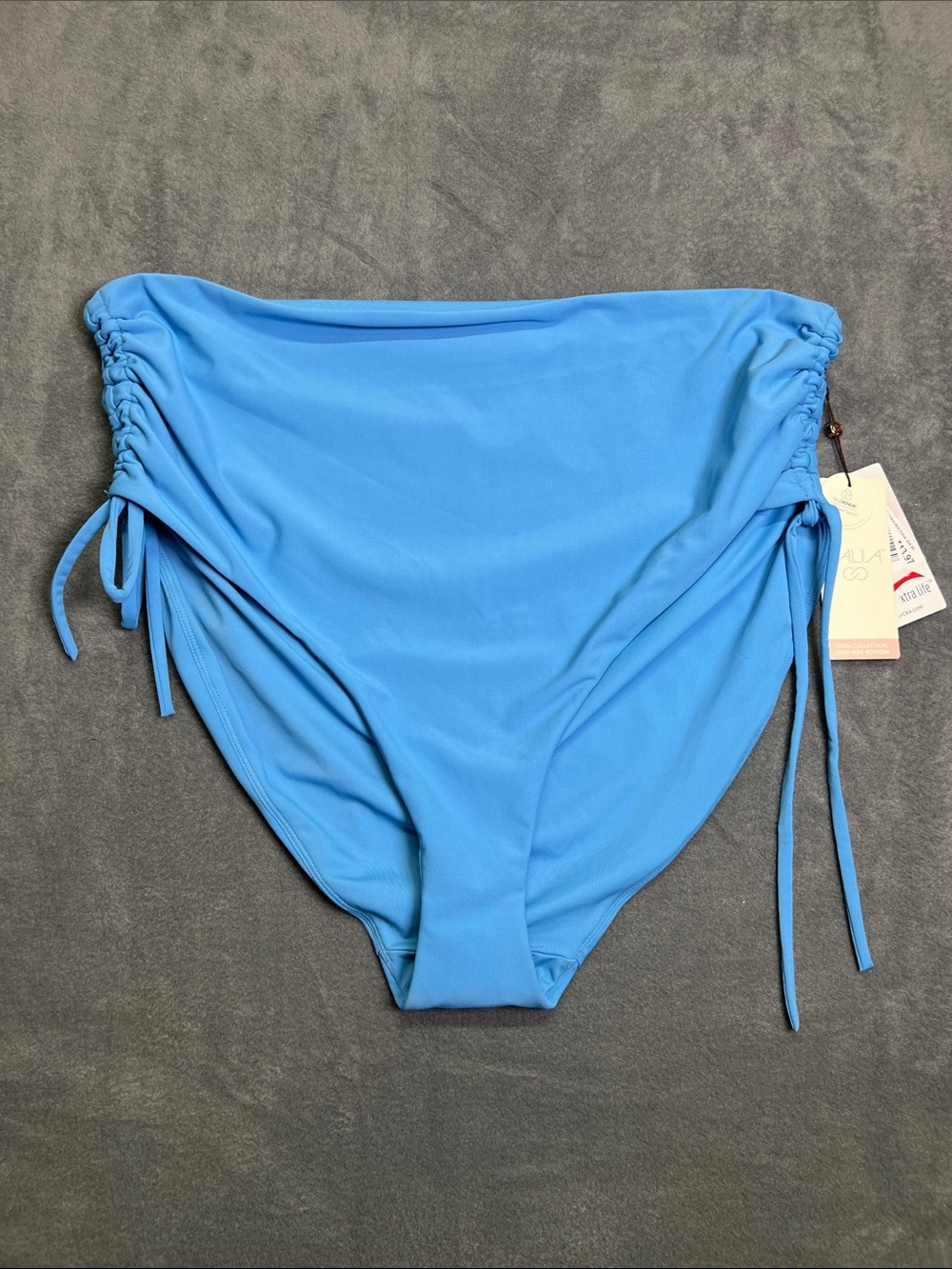 High-Waist Side-Tie Bikini Bottom in Sky Blue